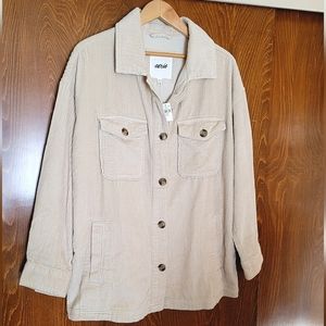 NWT Aerie Corduroy Shacket Size M Soft Oat